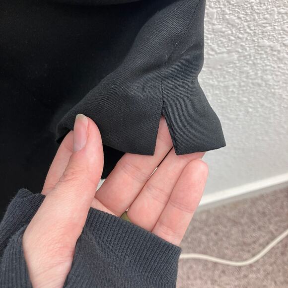 Croft & Barrow Black Flat Front Zip Hook Eye Pockets Chino Slacks Trouser Pants - Picture 8 of 10